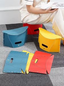 Foldable Stool Multifunctional Portable Plastic Solid Color Storage Chair For Outdoor Camping Fishing Capable Of Carrying 100KG