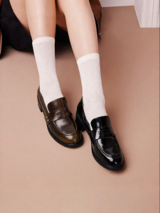 Toomanyshoes | Celebrities Pick Autumn Chestnut Academic Style Retro Little Leather Shoes
