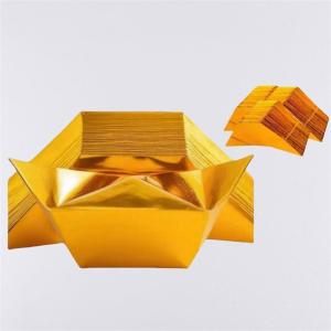 Thickened Premium Cut Corner Golden Yuanbao Semi-Finished Product Handmade Paper Folding Buddha Hall Supplies Gold And Silver Yuanbao