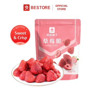 良品铺子 Bestore Freeze Dried Crunchy Strawberries (30g) Halal 冻干草莓脆中国零食