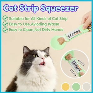 Cat Strip Squeezer Scoop N Lick Feeder Wet Food Spoon Cat Kitten Snack Scoop Pet Spoons