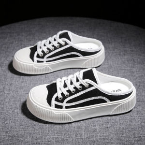 Korean Style Shoes Casual Slip-on Sneakers for Women: Super Low Price Half Canvas Shoes & Green Options