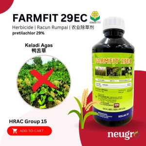 Farmcochem FARMFIT 29EC (1L) Pretilachlor 29% Paddy Monochoria Vaginalis Herbicide Weedy Rice Killer Racun Rumpai Padi Angin Keladi Agas Rumput Kerbau