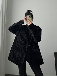 Black Oversize Long Sleeve Suit Jacket for Women Street Style Pure Color Commute Design Autumn New Arrival Womens Fashion