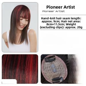 LUCY LEE | Lucy Lee Womens Natural Hairline Wig Piece Explosive Top Dyeing Fake Hair Bangs Natural Voluminous Hair Transplant