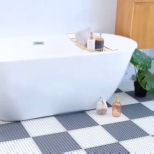 LUMISO Anti Slip Bathroom Mat PVC Toilet Floor Mat Kitchen Mat 30x30cm Tikar Tandas
