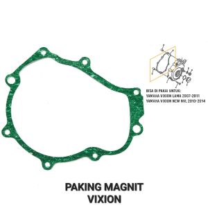 Paking Magnit Vixion- Packing Peking Gasket Block Blok Magnet Cover Crankcase Rengkes Kiri Yamaha Vixion Lama Old Vixion New NVA NVL