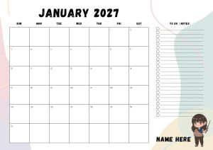 Personalized 2027 Calendar | Notepad Gift Set