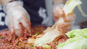 (500g/1kg)กิมจิต้นหอมไม่มีผงชูรส ทำโดยเชฟเกาหลี จากร้านอาหาร 2018 korea