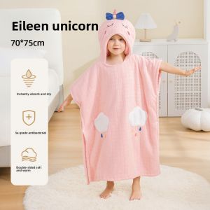 Usbettas | Wearable Hooded Baby Bathrobe Absorbent Quick-Dry Non-Linting