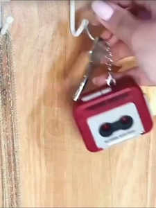 BW-C1326 Gantungan Kunci Rekaman Musik Box Mini Keychain Voice Tape Recorder Unik / Ganci Lucu