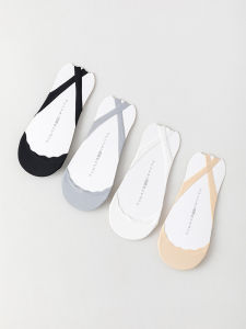 Sling Ankle Socks Womens High Heels Socks Non Slip Tight Seamless Invisible Socks Sandals Flats Ice Silk Leather Shoes