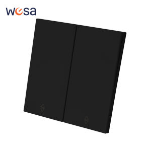 Skin Sensation EU Standard Wall Rocker Switch On/Off Flame Retardant Button Light Switch 2 Gang 2 Way Classic AC Switch Standard