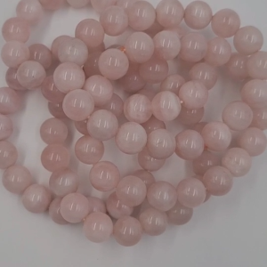 สร้อยข้อมือ หินโรสควอตซ์ Rose Quartz แร่ธาตุจากธรรมชาติอย่างแท้จริง