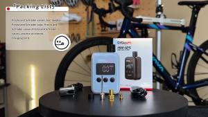 150 PSI Portable Pocket Bike Electric Air Pump Rechargeable Compressor Tire Inflator Digital Gauge Display Tire Pressure Gauge