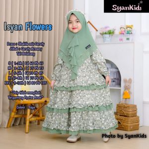 Gamis Anak Isyan Kids Set Jilbab Syari By SyanKids Usia 4 Sampai 10 Tahun