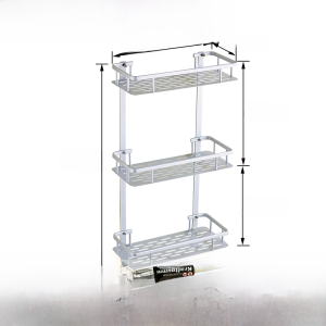 Bathroom Shelf Hanging Basket Alumimum Toiletries Bathroom Storage Wall Hanging Single Double Layer Kitchen Accessories