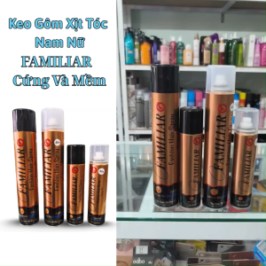 Keo Gôm Xịt Tóc Nam Nữ FAMILIAR Cứng Và Mềm Giúp Giữ Nếp Tóc Hoàn Hảo hương thơm dễ chịu chính hãng