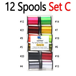 12/24/36pcs Mix 140D Twisted Fly Tying Thread Kit Trout Fly Tying Material Twisted & Waxed Line Kit For Dry Wet Nymph Streamer