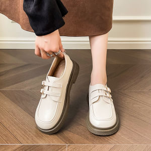 MIFEI | Black New Style Summer Commuter Thick Sole English Loafers