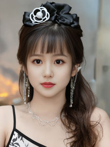 Ponytail Holder Pearl Hair Clip Womens Fashion Small Fragrance Style Multiple Butterfly Knot Tea Rose Hair Grips Accessories