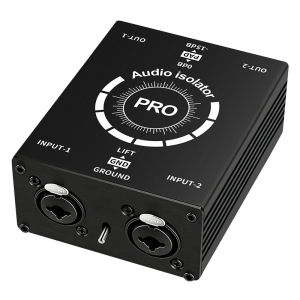 Multifunctional XLR Audio Isolator Current Noise Cancellation for Mixer Mic Common Ground Filter Noise Isolator Meter