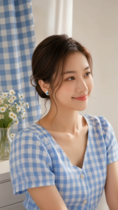 [SG] Blue & White Mismatched Floral Stud Earrings | Layered Flower Earrings | Cute Statement Earrings | ear me out (EMO-195)