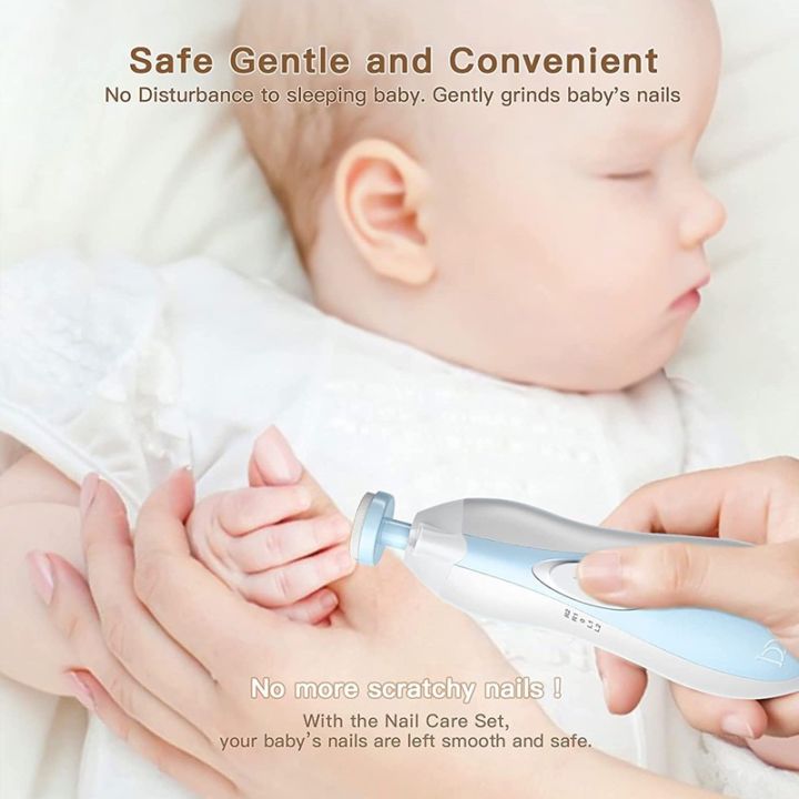 Dr.isla gunting kuku elektri untuk bayi yang di cas Baby Set Nail Trimmer / Gunting kuku Bayi Elektrik 6 in 1 Alat Menicure Pedicure Baby Nails Trimmer Gunting Kuku Bayi & Dewasa Nail Buffer Pengkilap Pengikir Kikir Kuku BYM03