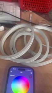 RGB Esports Room Neon Strip Light USB Waterproof Flexible Ribbon Tape Neon Lights with Bluetooth Remote Control for Home Decor
