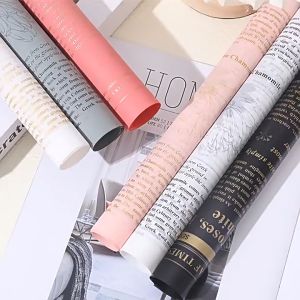 Kertas Buket Bunga Cellophane Newspaper Flower Wrapping Paper Waterproof Motif Koran 6041