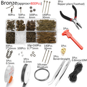 St.kunkka | 800pcs/lot Jewelry Making Kits Ear Hook Jump Rings Earring Hook clasp Pins Repair Tools for DIY Jewelry Making Findings Set