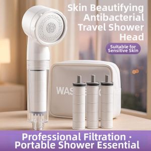 Filtering Chlorine-Removing Soft-Spray Travel Shower Head