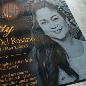 Granite Tile Lapida - Photographic Sandblasted & Laser Engraved