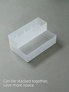 Drawer Storage Container Box Organizer with Removable Divider Frosted Plastic Organiser Box Desk Drawers