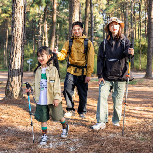 Naturehike Qingxue Base/ST01 Aluminum Alloy Trekking Pole 100cm 120cm 135cm External Lock Hiking Pole Walking Stick 3 Section Alpenstock for Men Women Children NH17D001-Z