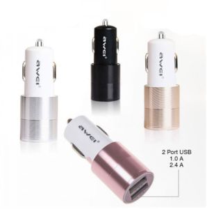 AWEI C-100 2.4A Output Dual Port USB Car Charger