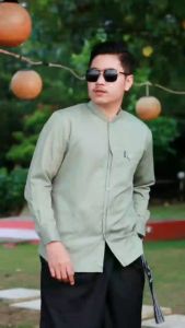 HILWA COLLECTION Kemeja Polos Warna Hijau Sage Pria Lengan Panjang Kerah Sanghai M L XL XXL Jumbo Matt Toyobo Fodu Premium Import