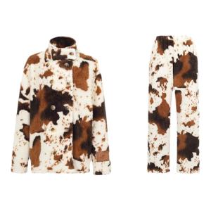 RooMance Thickened Coral Fleece Pajamas Winter Style Home Wear for Men And Women Couple Matching Long Sleeve Sleepwear