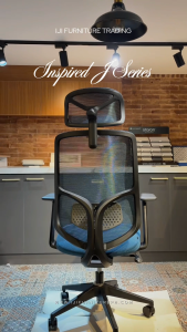 IJI Executive Chair Model: IJI-EY380.SW Mesh Back and Seat Adjustable Lumbar Support 3D Lifting Headrest Molded Foam Seat Fixed PP Armrest Class 3 Gas Lift Reinforced Nylon Castors