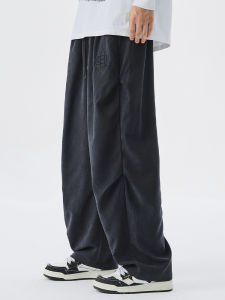 Loose Casual Mens Pants plus Size Autumn New Style Trendy American plus Size Loose Waist Cargo Pants for Big Size Men