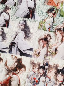 Adorable Ancient Style Character Tape Decorative Notebook Sticker Youthful Male Female White Ink Tape Handmade Material