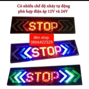 đèn stop gắn sau xe 12v 24v chung  hiệu ứng cảnh báo cực đẹp gắn ô tô xe ba gác