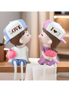FENGHONGTAO | Couple Resin Decorative Figurine Home Decoration Gift