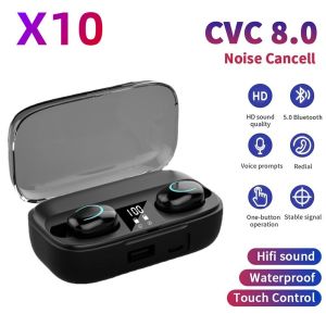 ♥ SFREE Shipping ♥ X10 TWS Bluetooth Earphones Build-in MIC ith Powerbank Wireless 5.2 Gaming Headset Hi-Fi Sound Headphones
