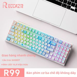 Bàn Phím Cơ Thiết Kế Chó Quế 3 Chế Độ Có Thể Thay Đổi