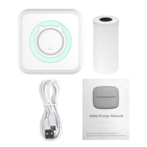 A6 Mini Thermal Printer Pocket Wireless Wifi BT Picture Photo Label Memo Receipt Paper Portable Bluetooth Photo Cartoon Printer Pocket Thermal Printing USB Connection