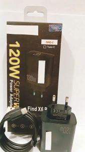 Charger OPP Find X6 Pro 120W Super Vooc Power Adapter Support Fast Charging Full Black