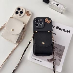 Crossbody Card Slot Bag Holder Phone Case for Iphone 17 Pro Max Air 16 15 14 13 12 11 Pro Max XR XS 7 8 Plus Silicone Cover