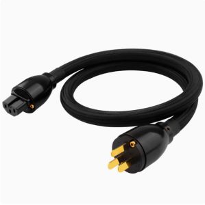 YYAUDIO Hi-Fi Oxygen-Free Copper Audio Power Cord HiFi Power Amplifier CD Tube Amplifier Power Upgrade Cable Gold-Plated Plug