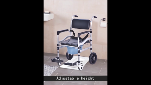 Adjustable Commode Chair Safety Anti-Slip Shower Chair Suitable Elderly Pregnant Disabled